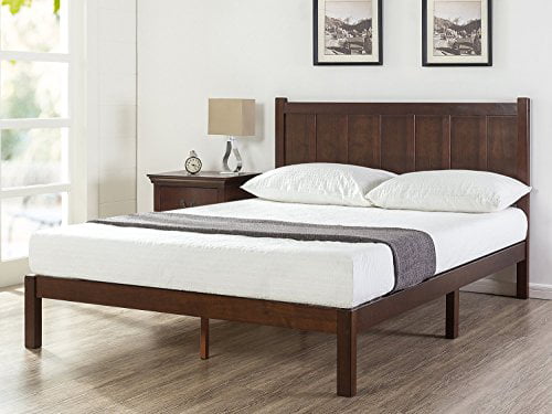 Photo 1 of **MISSING PARTS** Zinus Adrian Wood Rustic Style Platform Bed with Headboard / No Box Spring Needed / Wood Slat Support, Full,OLB-SWPBHR-12F,Brown