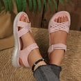 thumbnail image 3 of Dakaela Women's Walking Sport Sandals Lightweight Open Toe Strappy Hiking Camping Summer Shoes with Adjustable Straps and Arch Support Pink 7, 3 of 5