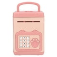 thumbnail image 1 of Piggy Bank Electronic, Auto Scroll Paper Handle Design Fingerprint Password Cash Piggy Bank  For Storage Money For Kids Pink, 1 of 8