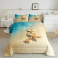 thumbnail image 2 of Erosebridal Tropical Beach Themed Comforter Sets, Marine Starfish Comforters & Duvets, Reversible 2-Piece, 2 of 8