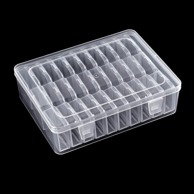 Caja organizadora transparente Fernando 30 cajas pequeñas con tapa para almacenamiento de cuentas