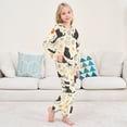 thumbnail image 6 of Fluffy Pajamas Set Fuzzy Winter Warm Pj Sets Pullover Tops and Long Pants White Cat and Black Cat X-Small, 6 of 8