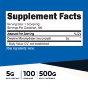 Nutricost Creatine Monohydrate Powder 500 Grams (Unflavored) Supplement