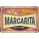thumbnail image 1 of Placa Metal Vintage Margarita Cóctel Pintura Hierro Rectangular 30x20cm, 1 of 9