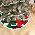 thumbnail image 5 of GZHJMY Christmas Tree Skirt Christmas Vintage Holly Poinsettia Ribbon 48"es for Indoor Outdoor Holiday Party Office Store Cupboard Decoration, 5 of 6