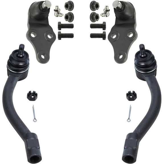 Detroit Axle - Front Lower Ball Joints   Outer Tie Rod Ends Replacement for 2014 2015 2016 2017 2018 2019 Kia Soul EV - 4pc Set