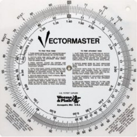 weems & plath marine navigation vectormaster circular slide rule and navigation tool