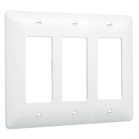 UPC 092326101493 product image for Hubbell/Taymac 5550W Masque 3 Gang Toggle Decorator Wallplate White - 1 | upcitemdb.com