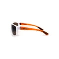 thumbnail image 3 of Xloop Color Mirror Warp Around Mens Sport Plastic Sunglasses White Orange Brown, 3 of 4