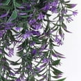 thumbnail image 2 of Viworld Artificial Hanging Ivy, Vine Plastic Plants Grass Leaves Foliage Vines, UV Resistant Greenery Fake Flowers for Home Indoor Outdoor Garden Door Wedding Party DIY Decoration - 1 Pack, Purple, 2 of 5