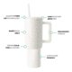 thumbnail image 2 of ZHAOCHENG Vaso de vidrio moderno y sencillo de 40 oz con pajita, vaso térmico, botella de agua reutilizable de acero inoxidable, taza de viaje, regalos para mujeres, hombres, él y ella, 2 of 5
