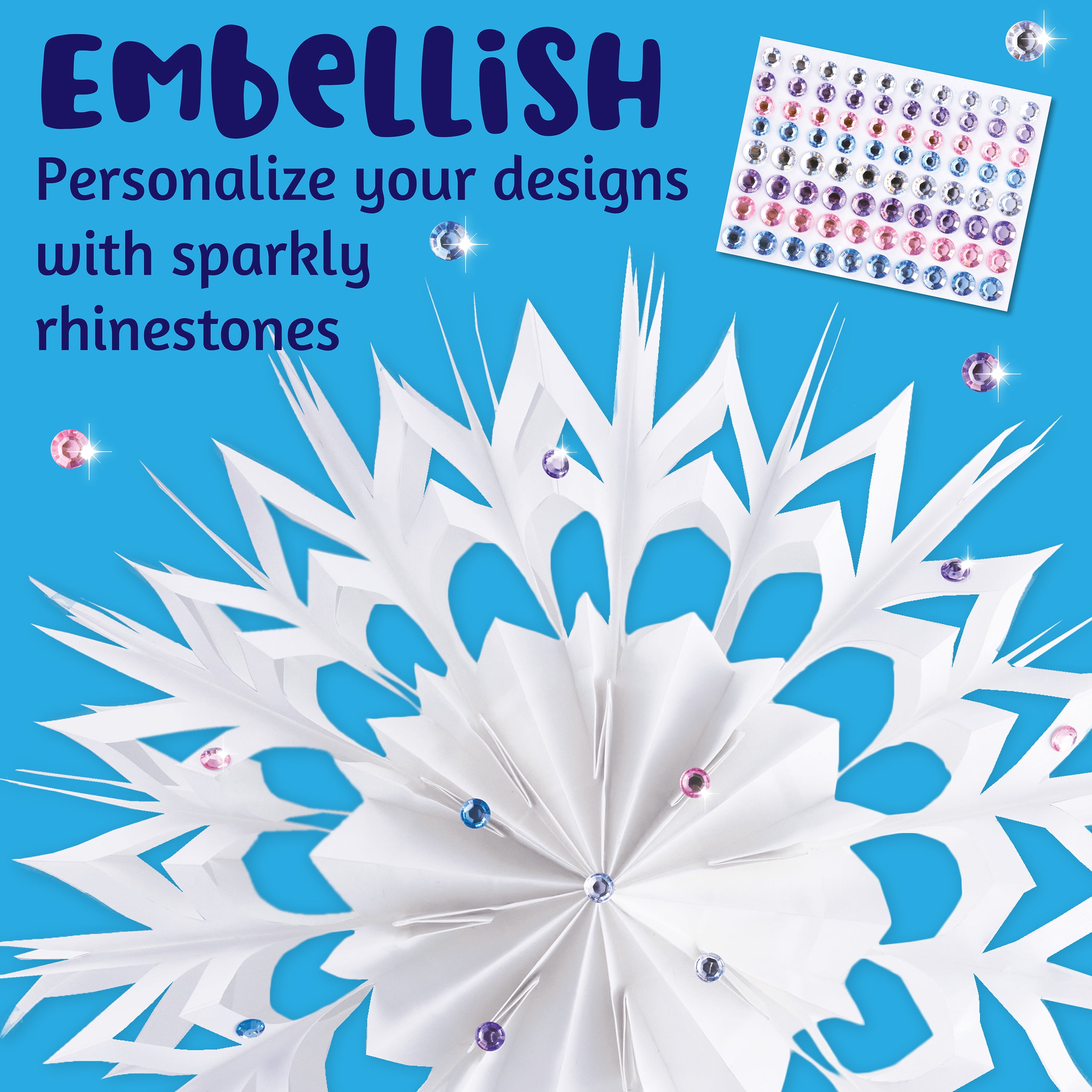 Creativity for Kids Make Your Own Snowflake Ornaments Kit | Create 8 DIY Paper & Foil Snowflakes (Ages 6+)