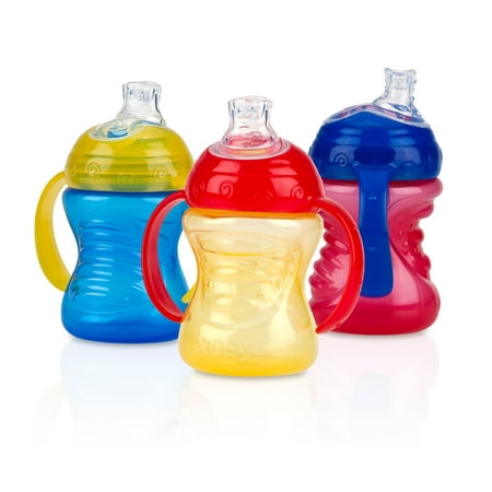 Nuby Grip N Sip Soft Spout Trainer Sippy Cup - 3 pack - Walmart.com