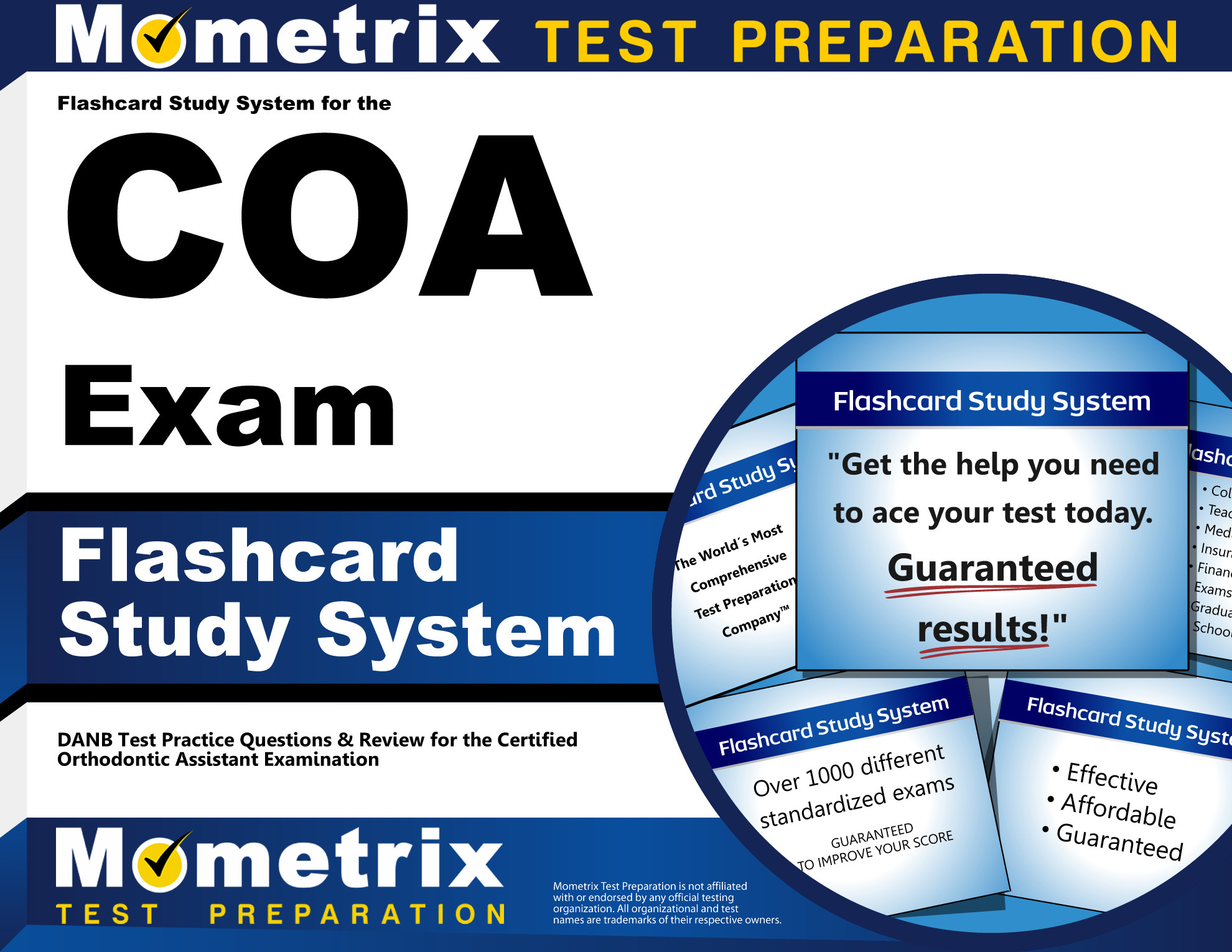 Flashcard Study System for the COA Exam DANB Test Practice Questions