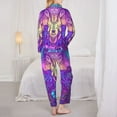 thumbnail image 5 of Junzan Elephant In Tribal Style Print Womens Pajama Sets,Long Sleeve Button Down For Women Pjs 2 Piece, 5 of 9