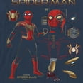 thumbnail image 2 of Men's Marvel Spider-Man: No Way Home Iron Suit Gear  Long Sleeve Shirt Navy Blue Small, 2 of 4