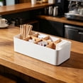 thumbnail image 7 of chaungfeng White Desktop Organizer, Bamboo Remote Control Holder Cosmetic Storage Basket, Desk Storage Box Pencil Pen Holder Caddy for Office Home Bedside Nightstand Organization, 7 of 7