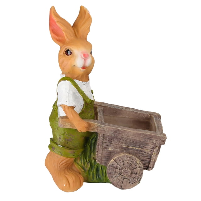 Cartoon Rabbit Decorative Sculpture,Cartoon Rabbit Flowers Pots Resin Rabbit Plant Pot Rabbit Resin Figurines Plant Pot Top of the Line