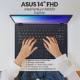 thumbnail image 2 of ASUS 14" FHD Laptop - Intel Pentium N6000, 4GB RAM, 64GB eMMC Storage (Star Black) + Splash Proof Wear Resistant Polyester Fiber Computer Briefcase Laptop Bags for 15.6" Laptops, 2 of 11