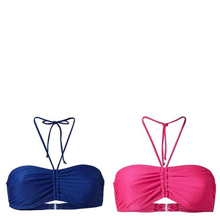 Wijhcboe 2 Pack Scuba Swimsuits for Women with Shorts Bottoms Women s Summer Mix & Galaxy Skirts for Women Match Plain Bikini Bandeau Swim Shorts for Women plus Size 4x Top Swimwear Bathing Suit wit