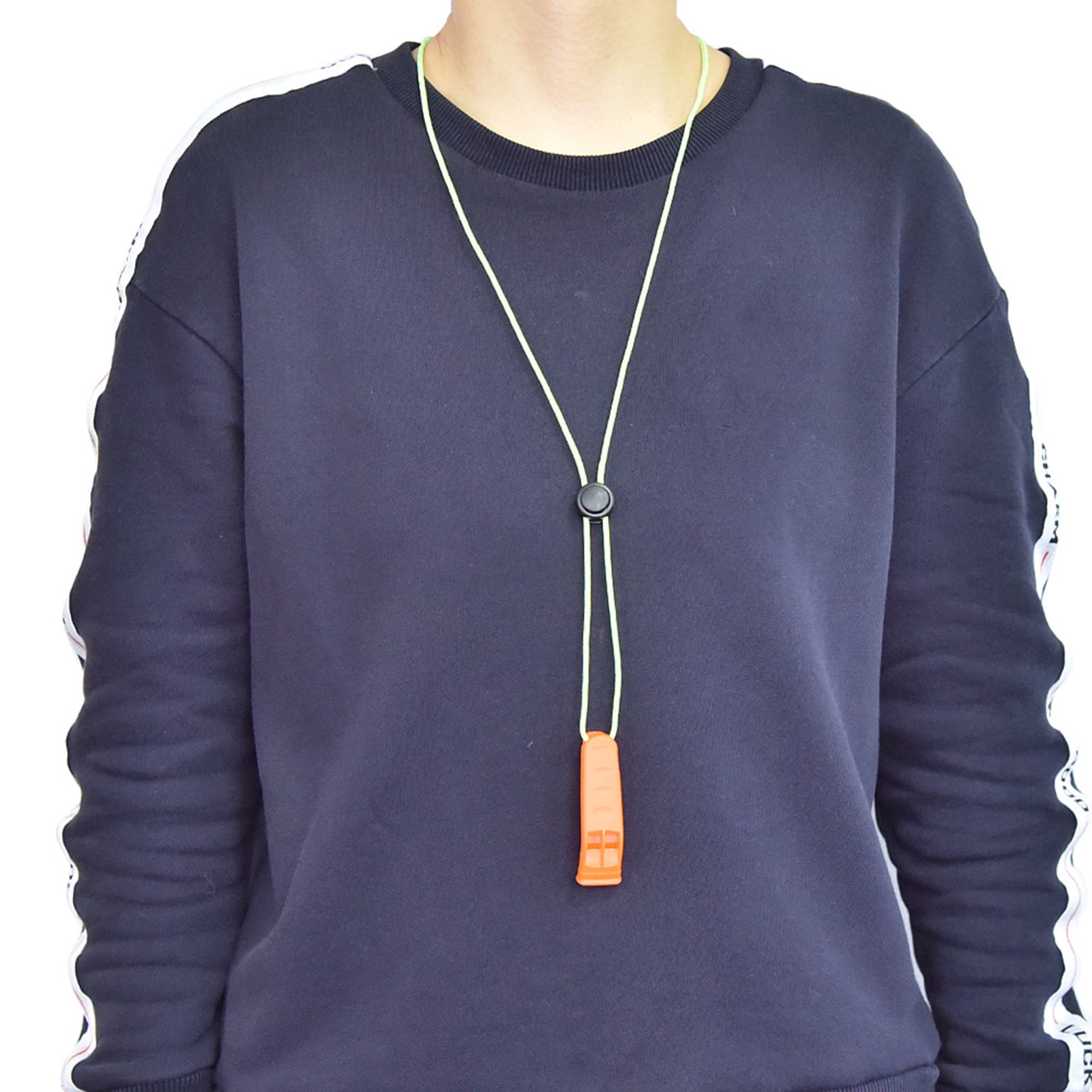 YLmarket Hiking Whistle Double Holes Lanyard Plastic Rescue Emergency