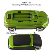 Dpisuuk Car Wireless Mouse Cool Car Mouse Mini Computer Mouse 2.4G Optical Mouse Cordless Mice Ergonomic Mouse for Laptop Desktop Computer, Green