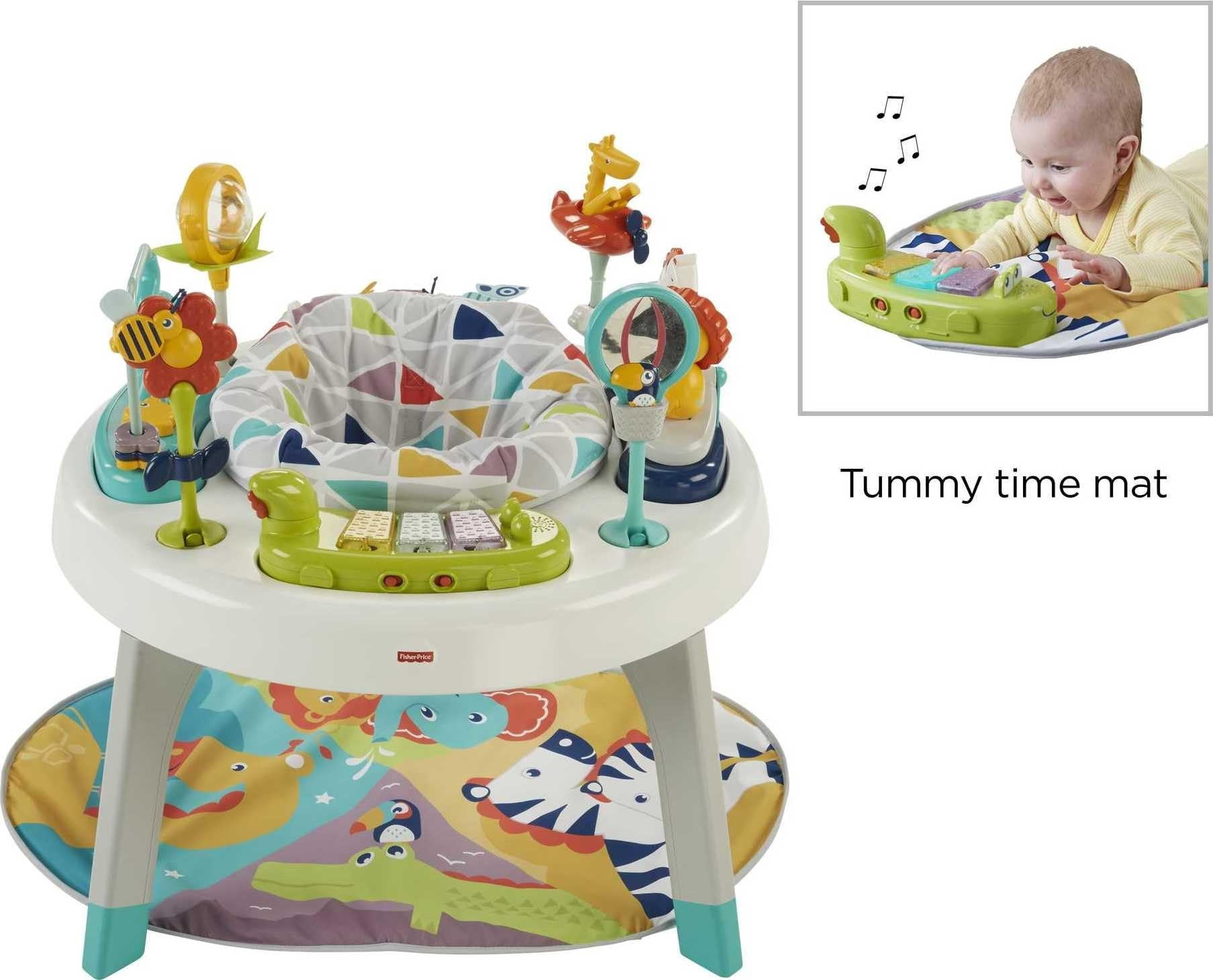 Fisher-Price 3-in-1 Sit-to-Stand Infant Activity Center and Toddler Play Table, Unisex