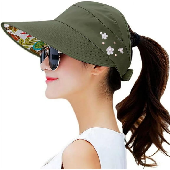 YEKEYI Sun Hats for Women Wide Brim Sun Hat UV Protection Caps Floppy Beach Packable Visor