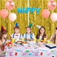 thumbnail image 2 of 1pcs Set 9.8ft Gold Aluminium Foil Tinsel Curtain Backdrop Fringe Curtain For Birthday Party Photo Backdrop Streamers Gold 9.8ft, 2 of 8