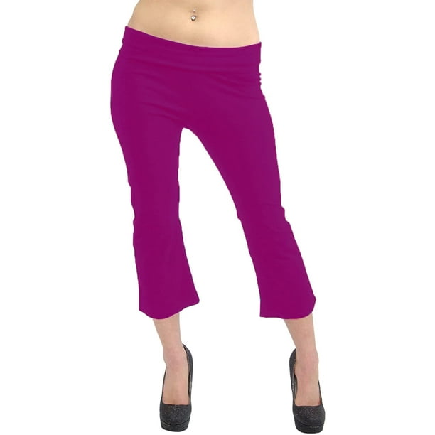 Vivians Fashions Pantalon de Yoga - Capri Manque et Manque Plus de Tailles