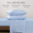 thumbnail image 7 of MR&HM Satin Sheet Set Full 4 Pcs, Silky Elegant Luxurious Full Size Bed Sheets, with Flat Sheet, Deep Pocket Fitted Sheet for Mattress and Matching Satin Pillow Cases (Full Size, Light Blue), 7 of 7