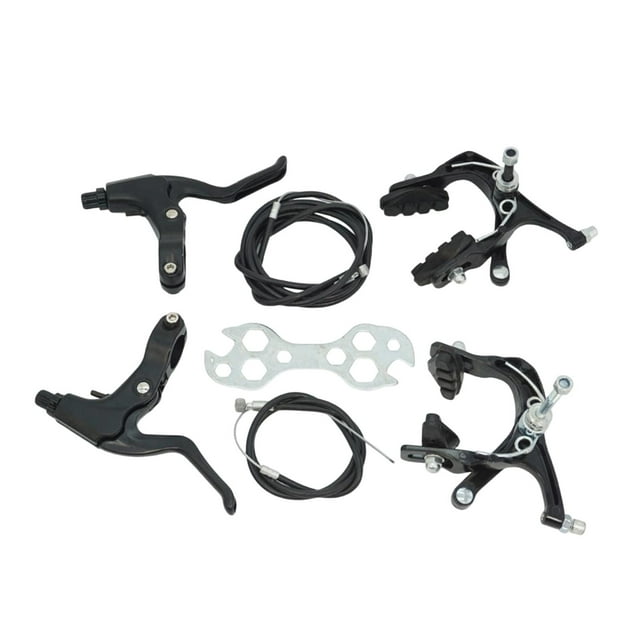 Siruishop Bike Brake Set Garage Universal Grip Replacement Home Shop Work Brake Levers black