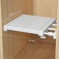 thumbnail image 2 of Étagère de Garde-Robe Extensible Étagère de Garde-Robe Réglable Rangement Étagère Réglable Maximiseur de Rangement pour Armoire de Cuisine Facile à Installer - Robuste pour Garde-Robe Bibliothèque de Cuisine, 2 of 10