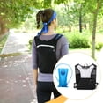 thumbnail image 1 of Quzzie Running Backpack with Chest Pocket, 2-liter Hydration Bladder, Reflective Material, Polyester, for Jogging, Trail Running, Mountaineering And Competit White Black, 1 of 8