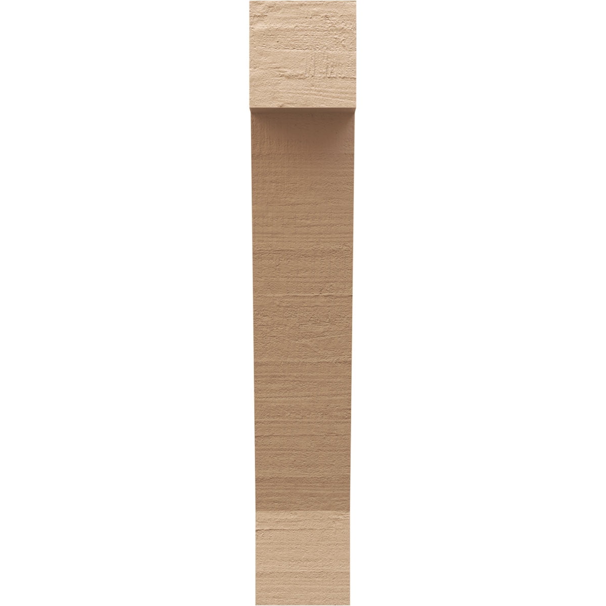 6"W x 12"D x 36"H Thin Burlington Rough Cedar Woodgrain TimberThane Corbel, Primed Tan