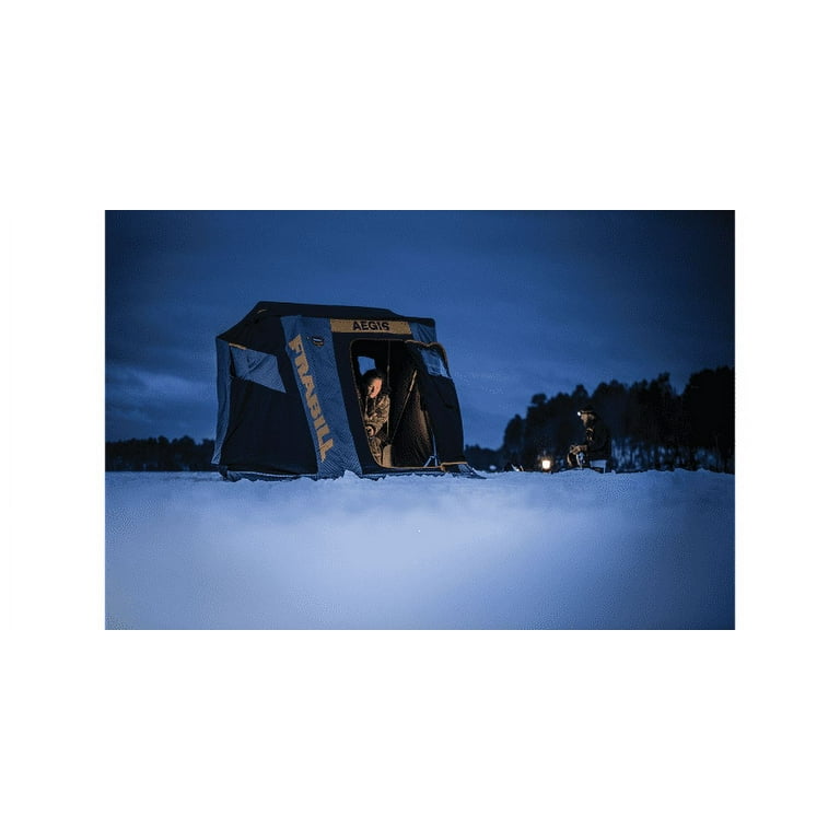 Frabill Shelter Aegis Fort Door Ice Fishing Shelter 2110, 2 Person, 640410-  Grey/Black