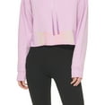 thumbnail image 3 of DKNY Women's Ombre Logo Funnel Neck Pullover Purple Size Large, 3 of 3