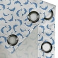 thumbnail image 3 of Ambesonne Dolphin Grommet Curtain Single Panel, Wildlife Under the Sea, 50"x60", Blue White, 3 of 5