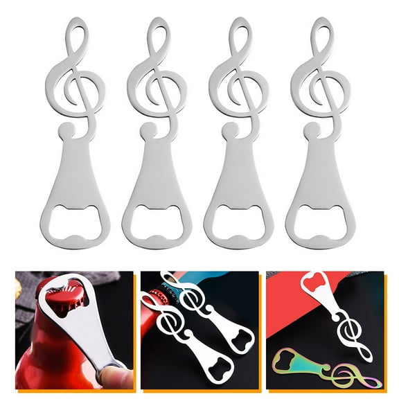 PAMINGONO Stainless Steel Bottle Opener Silver Versatile Beverage Caps Remover for Wine Use