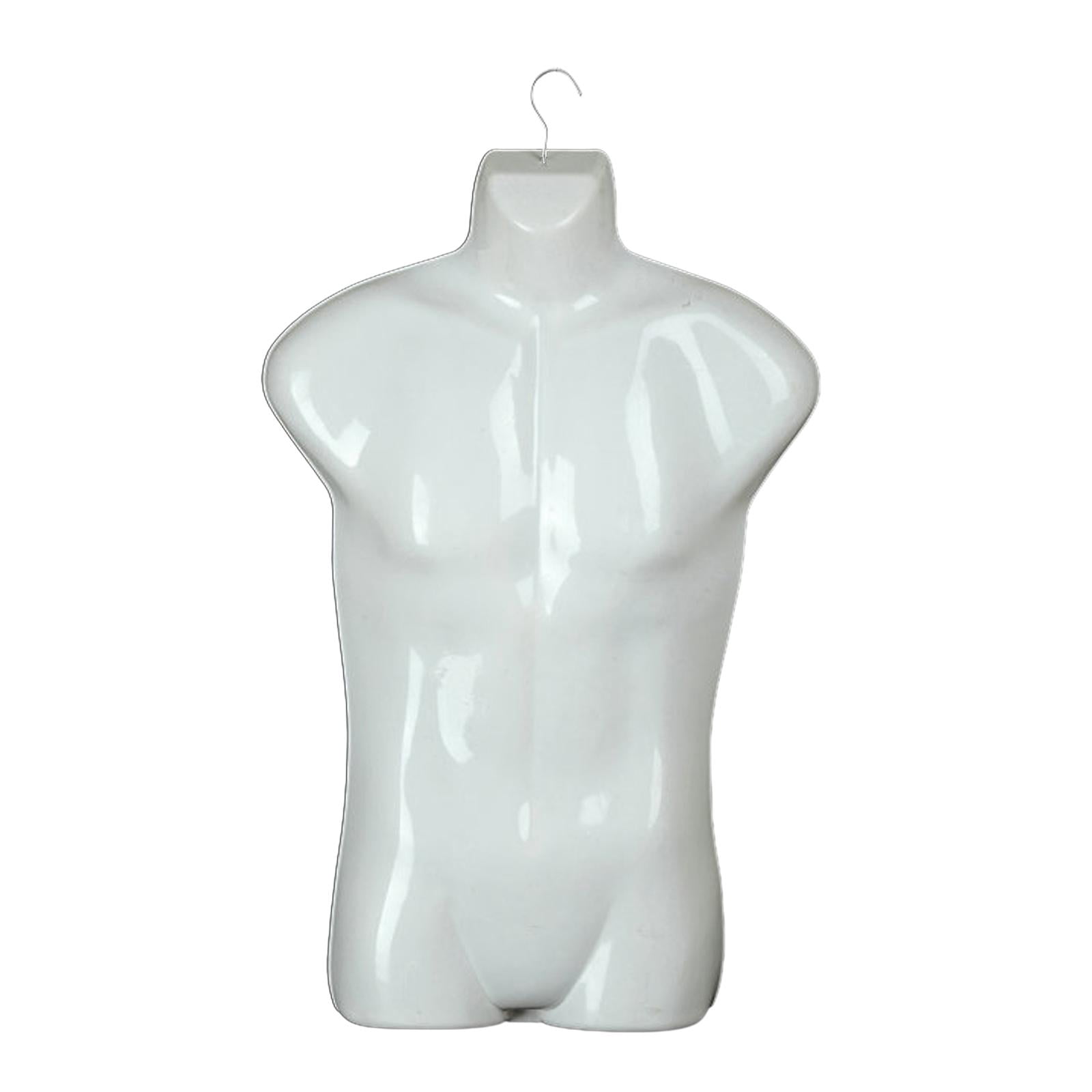 figatia Male Mannequin Hanger Fashion Body Manikin for Garment Vendors Market Commercial white
