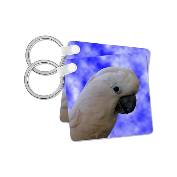 3dRose, Cockatoo portrait, set of 2 Key Chains