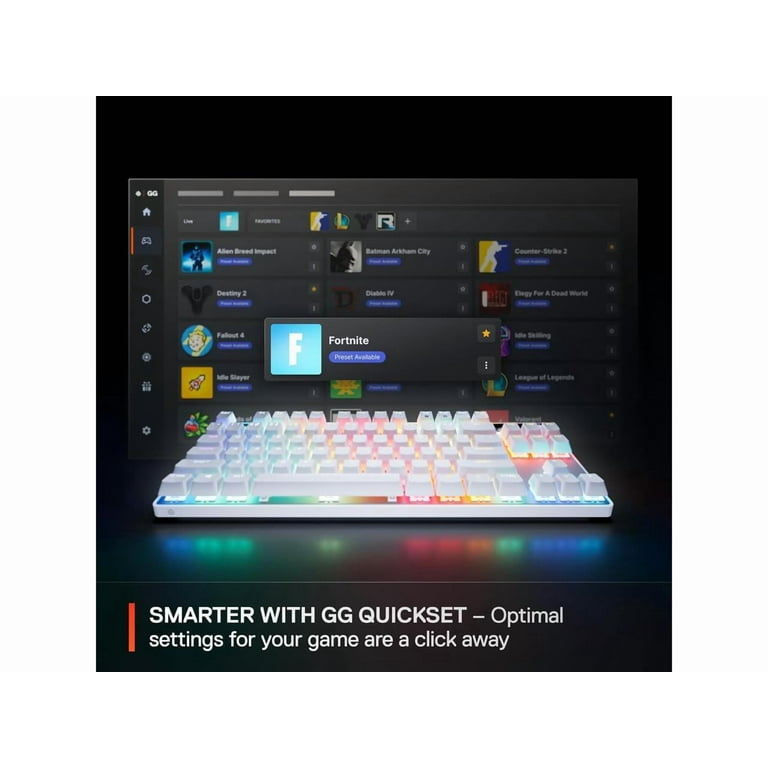SteelSeries Apex Pro TKL Gen 3 White OmniPoint 3.0 Switches