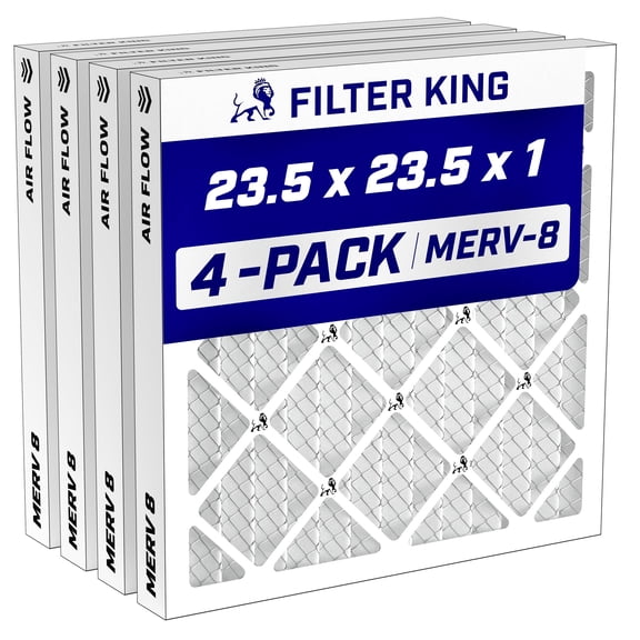 Filter King 23.5x23.5x1 Air Filter MERV 8, AC Furnace Filters (4-Pack)