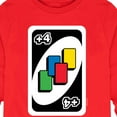 thumbnail image 3 of UNO - Draw Four - Toddler And Youth Long Sleeve Graphic T-Shirt, 3 of 5