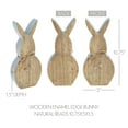 thumbnail image 3 of VHC Brands Spring in Bloom Wooden Enamel Edge Bunny w/Natural Beads 4.75x10.5, Spring Decorations, Home and Table Decor, Spring and Easter Figurines, 3 of 4