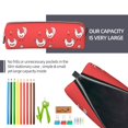 thumbnail image 5 of Cauagu Cartoon Rooster Print Leather Pencil Pen Case - Stationery Bag Portable Stationery Bag Big Capacity Pencil Pouch Cosmetic Organizer Bag for Men & Women, 5 of 7