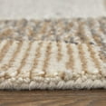thumbnail image 2 of 5' X 8' Brown Tan and Ivory Wool Abstract Hand Tufted Area Rug, 2 of 9
