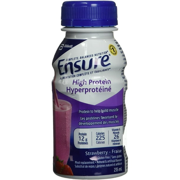 Ensure High Protein Strawberry, 235mL Bottle, 24Pack Walmart.ca