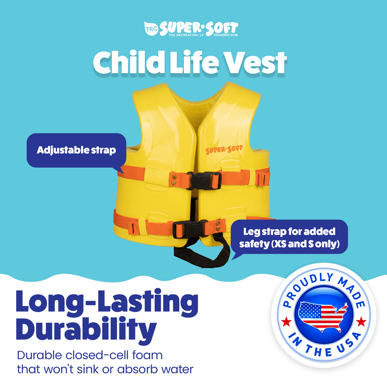 TRC Recreation Super Soft Child Life Jacket - USCG-Approved - 2