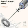thumbnail image 4 of Hand Blender Electric Egg Beater Milk Frother Handheld, Mini Electric Drink Mixer Foamer with Stand for Coffee Lattes, 4 of 11